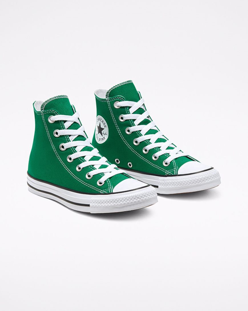 Dámské Boty Vysoké Converse Chuck Taylor All Star Classic Zelene Bílé | CZ TGSI42